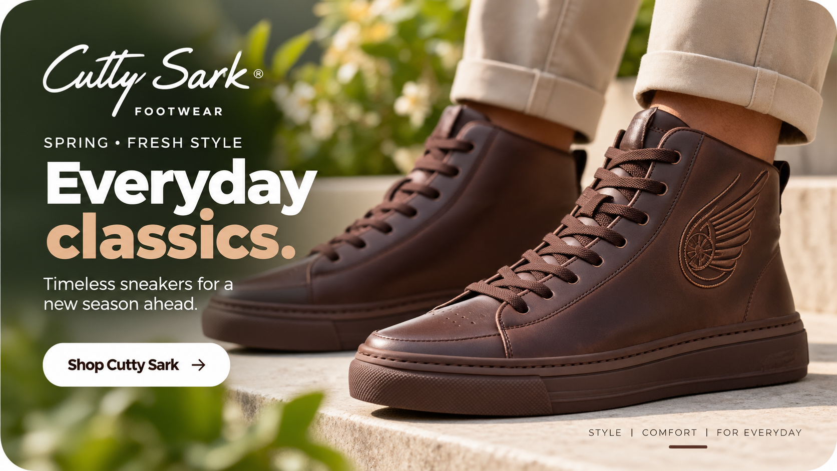 Cutty Sark spring footwear — everyday classics
