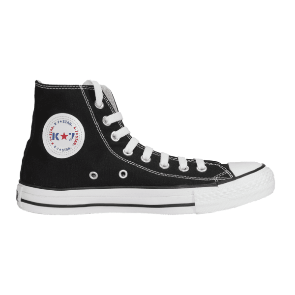 K7 Star Canvas High-Top Sneaker –Black