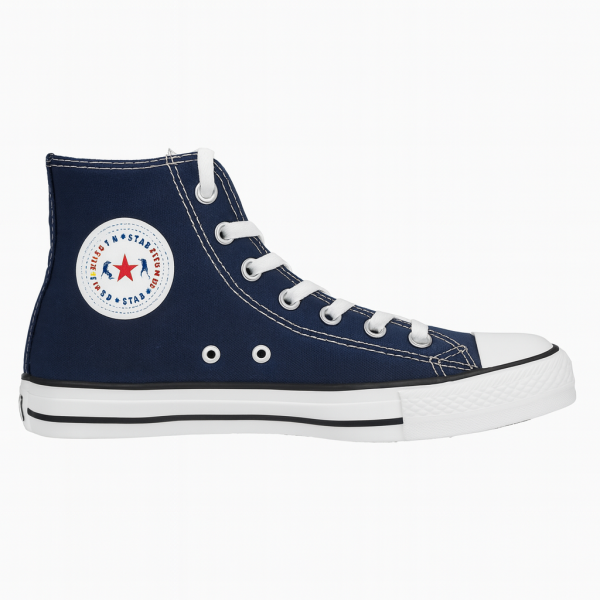 K7 Star Canvas High-Top Sneaker –Navy (Unisex)