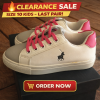 Polo Kids Sneakers – White / Cerise | Size 10 (Last Pair Clearance)