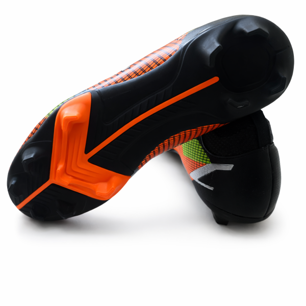 Alternative view of K7 Magnum Leather Soccer Boots – Orange / Black (K4491) Mens Football Boots