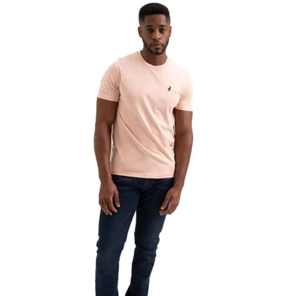 Polo Men’s Plain Cotton T-Shirt – Light Pink – Size XL | Final Clearance - Image 3