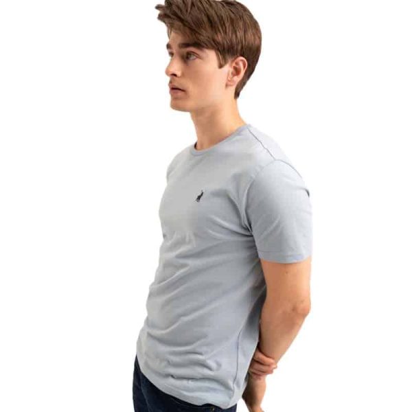 Alternative view of Polo Men’s Plain Cotton T-Shirt – Light Blue – Size L