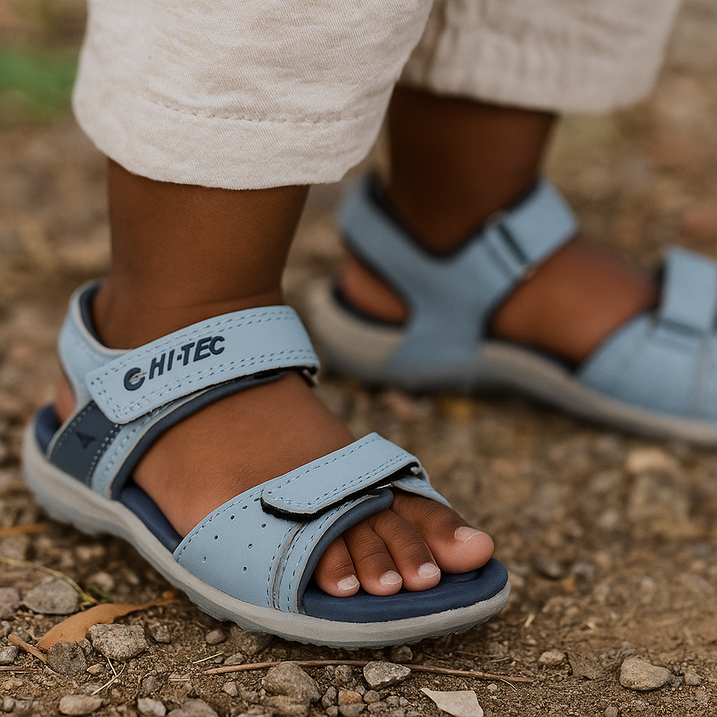Hi-Tec Leather Kids Sandal – Ice Blue/Dusty Blue - Image 2