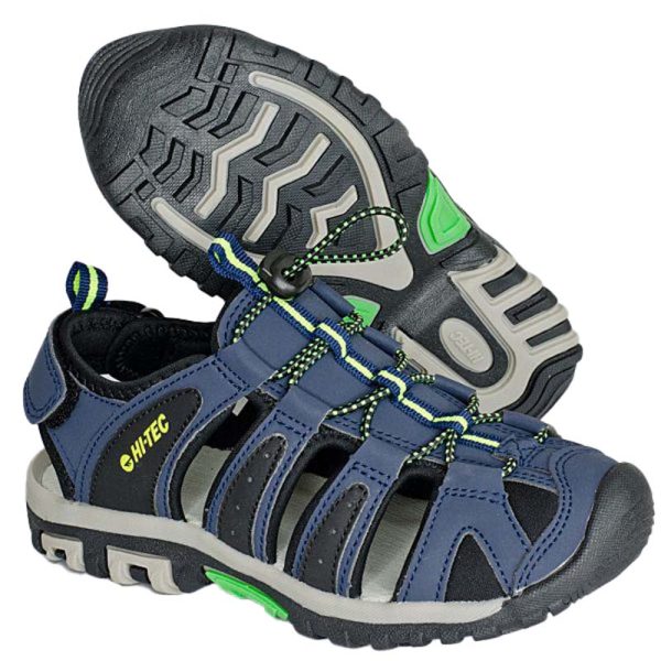 Hi-Tec Cove Breeze Boys Leather Sandals – Night Black / Lime - Image 5
