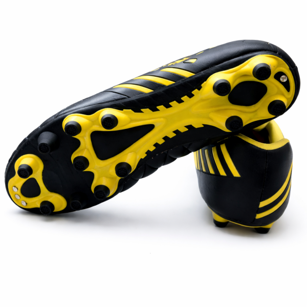 Alternative view of K7 Soccer Boots – Predator Black White Yellow | Firm Ground Football Boots
