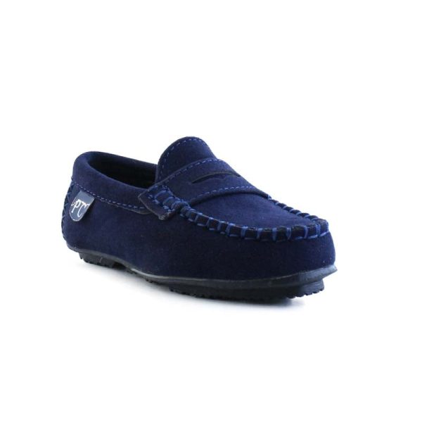 Alternative view of P Crouch & Co Infant Suede Loafer – Navy