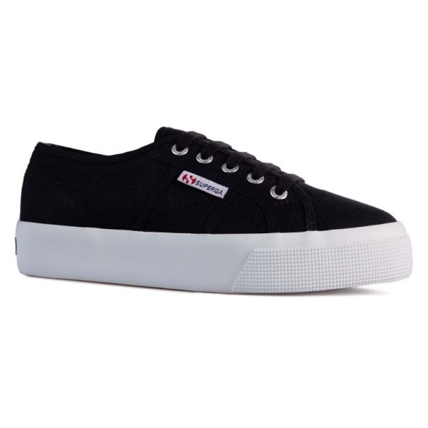 Alternative view of Superga Canvas 2730 Mid Platform Black with White Sole
