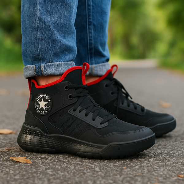 Alternative view of Converse CTAS Ultra Mid Black-Iron-Red