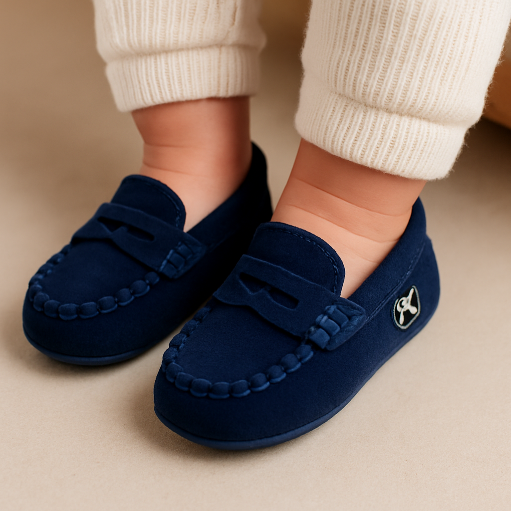 P Crouch & Co Infant Suede Loafer – Navy - Image 9