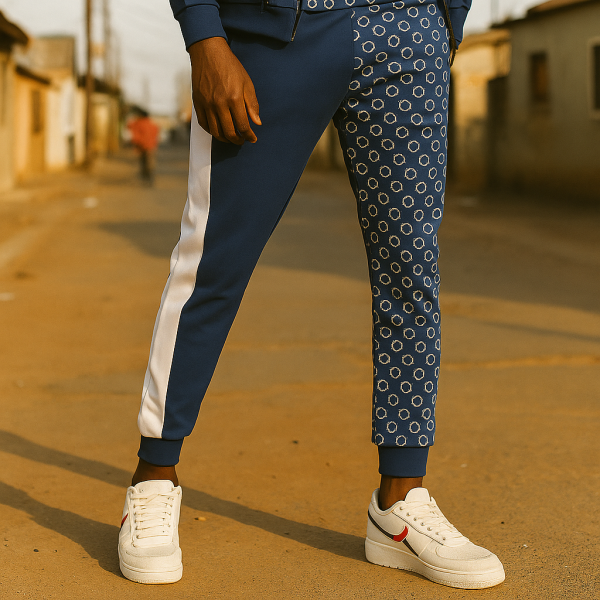 Alternative view of Rossimoda Cotton Men’s Track Top – Ghirlanda Navy-White