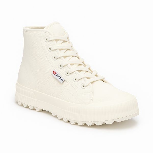 Alternative view of Superga 2469 Alpina Wave Tape White Avorio