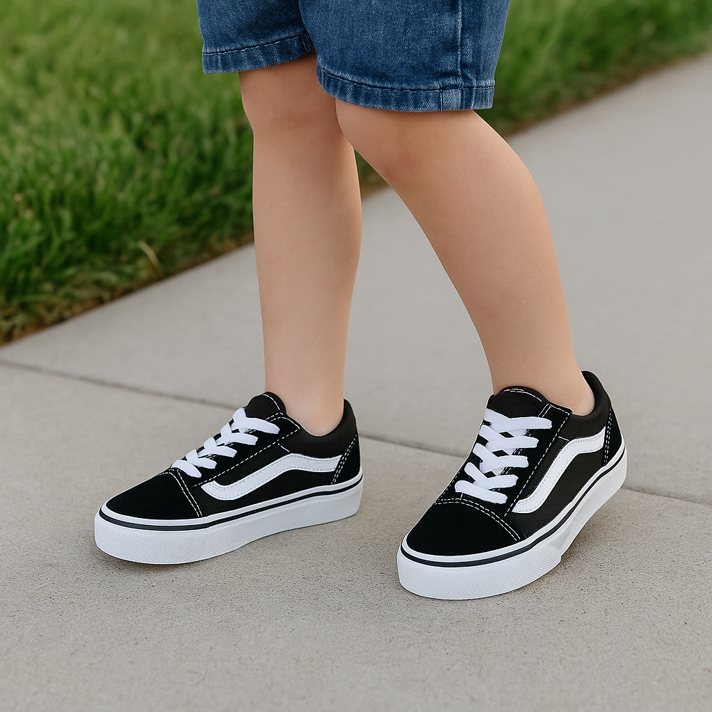 Vans Old Skool Black White (Kids) - Image 6