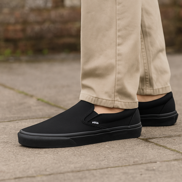Alternative view of Vans Classic Slip-On Black/Black (Unisex)