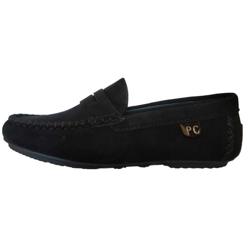 P Crouch & Co Unisex Black Suede Loafers - Image 3