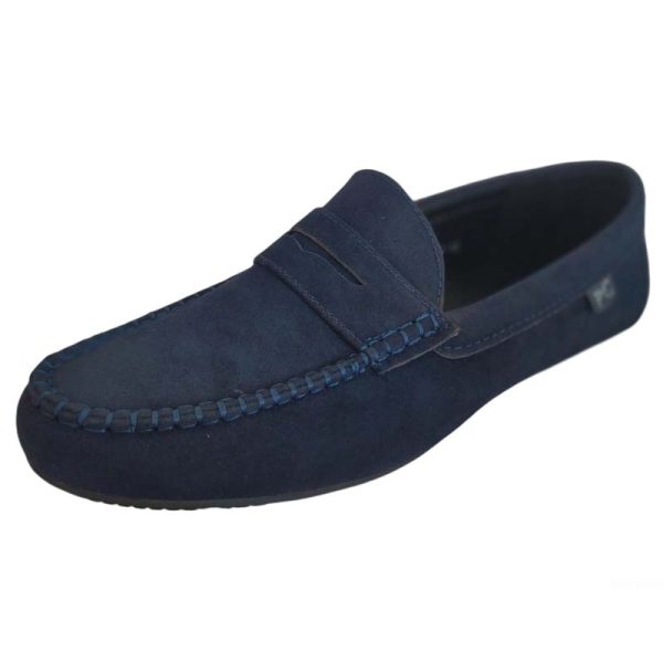 Alternative view of P Crouch & Co Navy Suede Men’s Loafers
