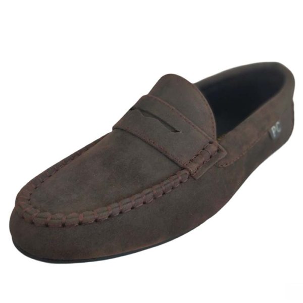 Alternative view of P Crouch & Co Men’s Suede Loafer – Chocolate
