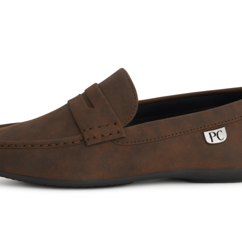 P Crouch & Co Men’s Suede Loafer – Chocolate