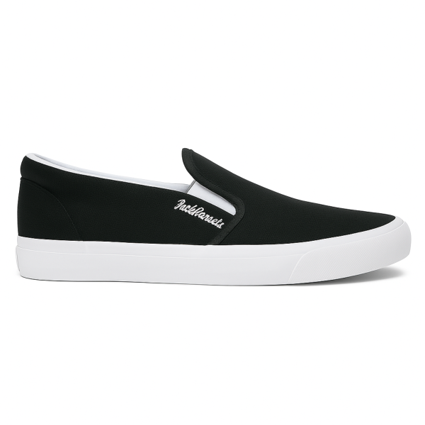 Jack Parcels Canvas Slip-On – Black (Unisex)