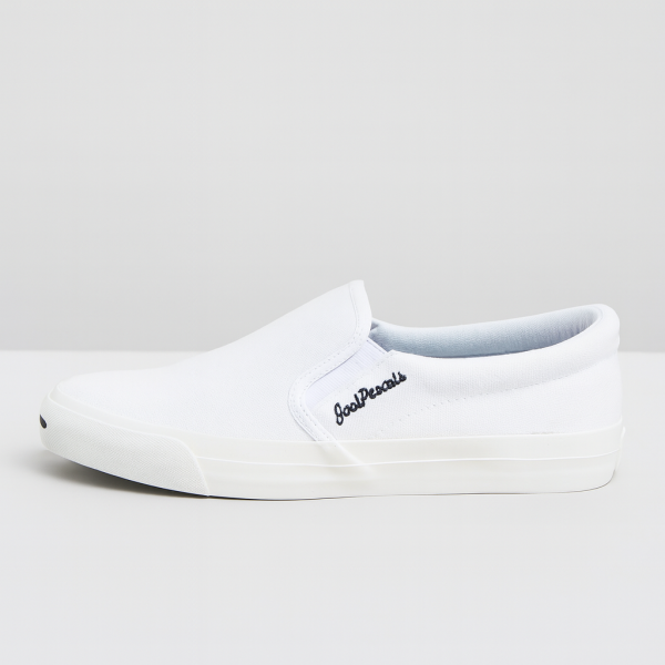 Jack Parcels Canvas Slip-On – White (Unisex)