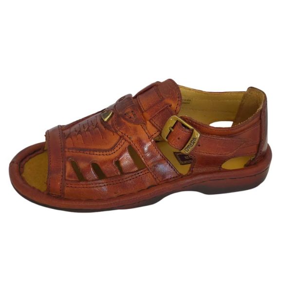 Omega Leather Kids Sandal – Terracotta