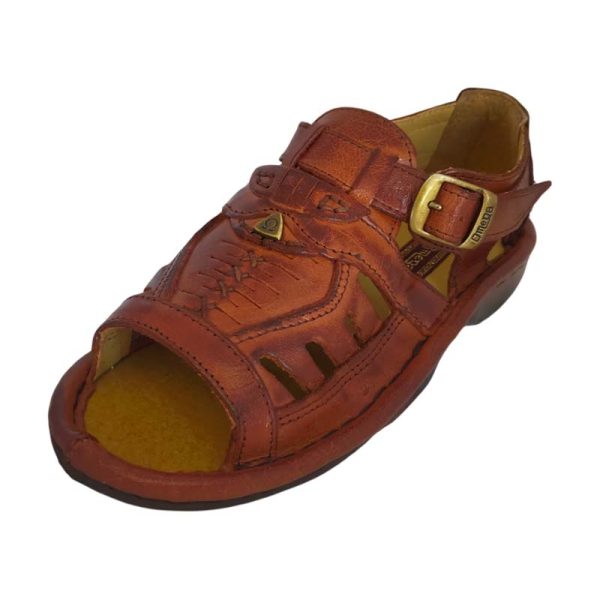 Alternative view of Omega Leather Kids Sandal – Terracotta