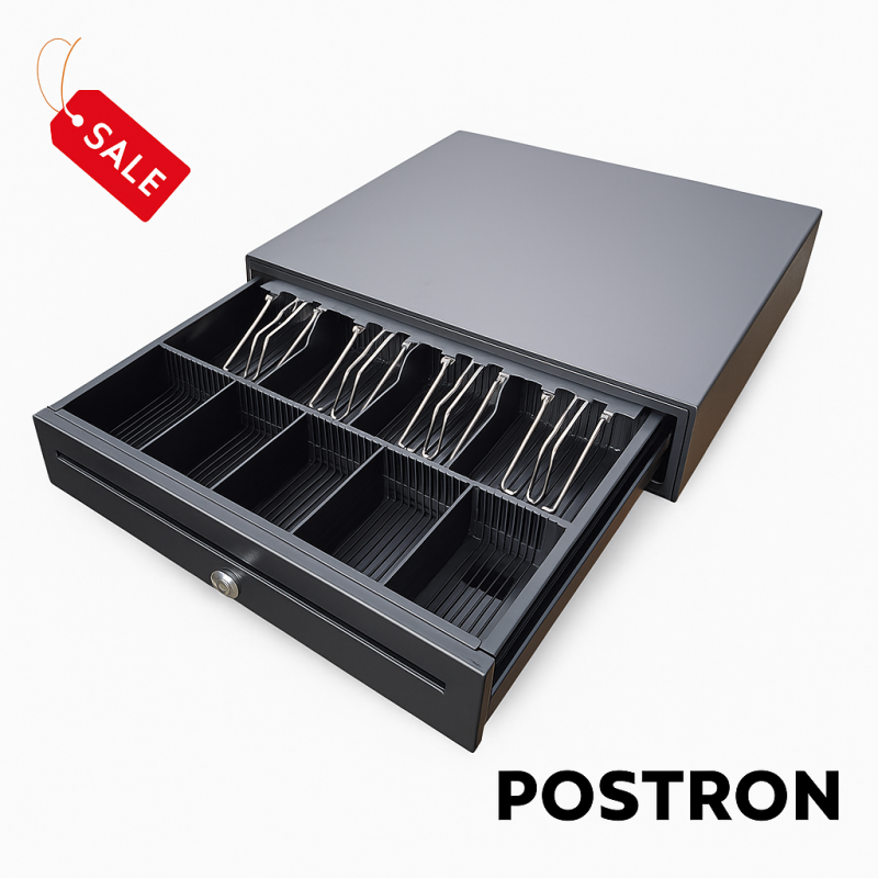 Postron Cash Drawer 4 Note Bills and 6 Coins Compartments