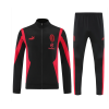 AC Milan 2025/26 Black FullZip Tracksuit Set