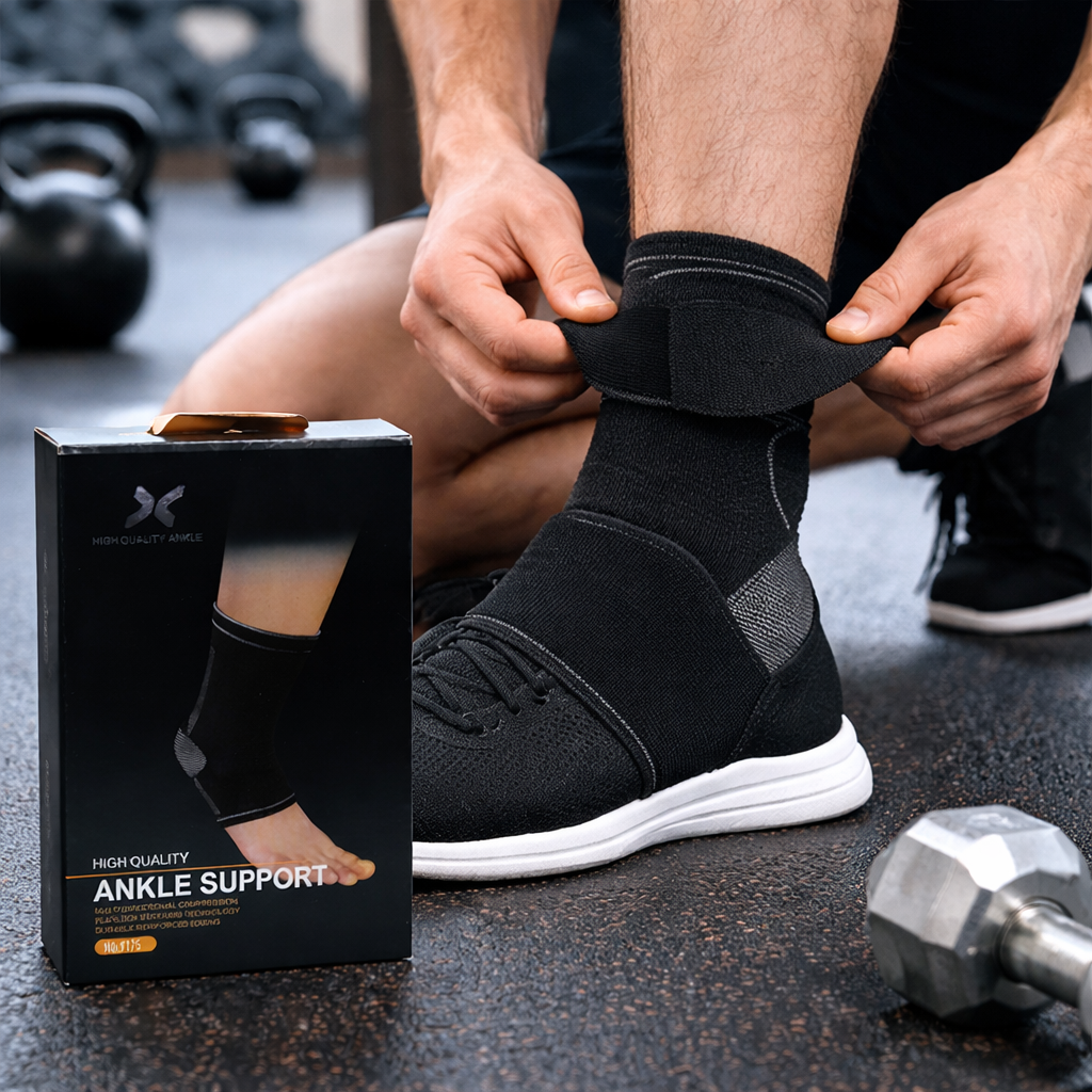 FlexGuard Ankle Support Strap – Compression Ankle Brace for Sports, Gym & Injury Recovery - Image 2