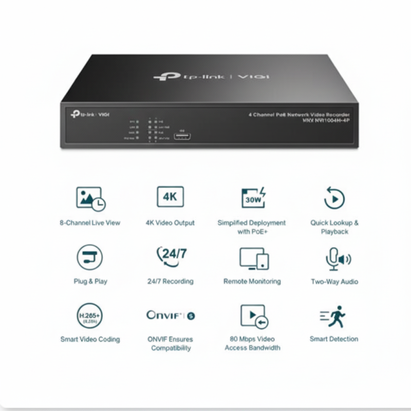 TP-Link VIGI 4 Channel Network Video Recorder