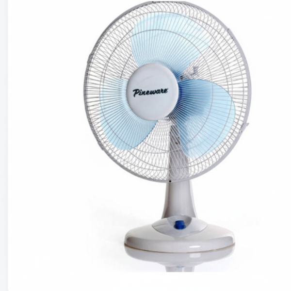 Pineware 40cm White Plastic Desktop Fan