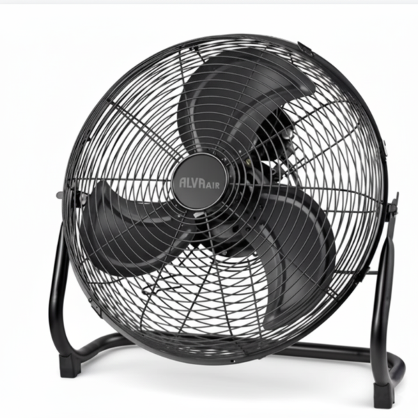 Alva Air 50cm High Velocity Matte Black Floor Fan
