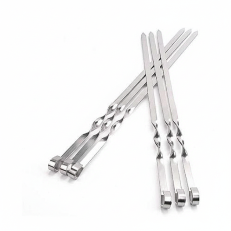 Casey 6 Piece Stainless Steel 45cm Length BBQ Kebab Skewers