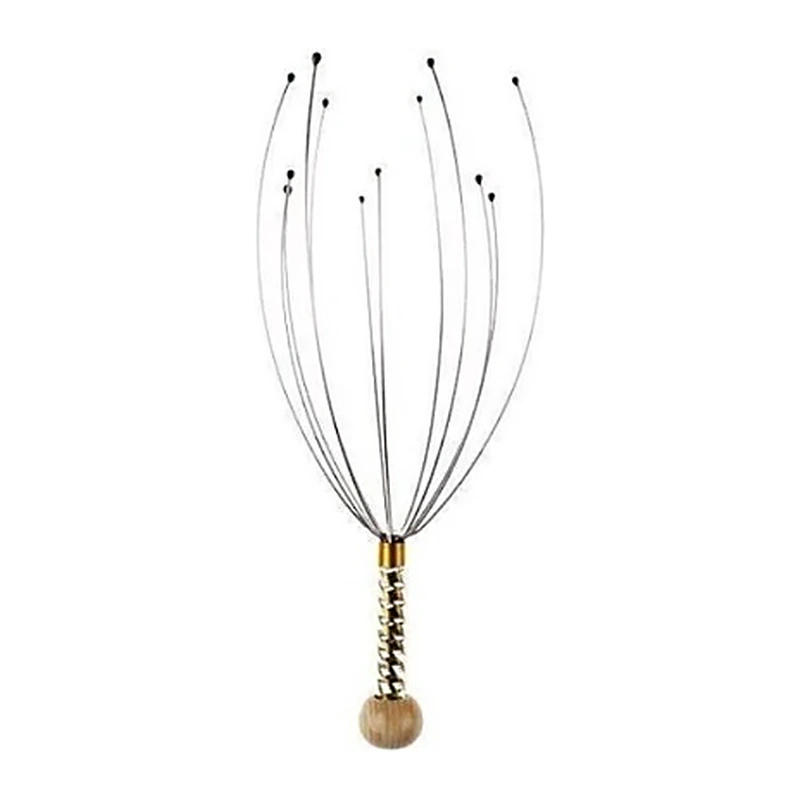 Casey Gold 12 Fingers Head And Scalp Hand Held Manual Massager