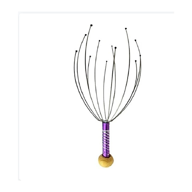 Casey Purple 12 Fingers Head And Scalp Hand Held Manual Massager