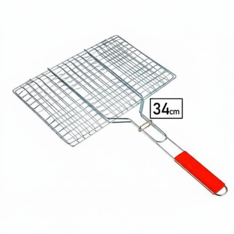 Casey Faza BBQ Rectangular Stainless Steel Medium Hand Griller