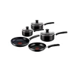 Tefal Essential 8 Piece Non Stick Set Black