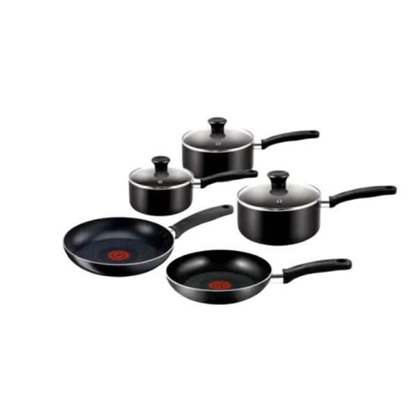 Tefal Essential 8 Piece Non Stick Set Black