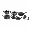 Tefal Super Cook 12pc Set Non Stick Pans