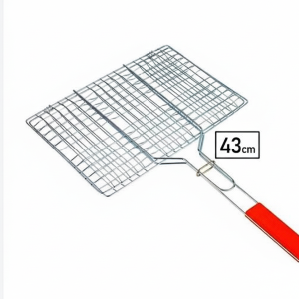 Casey Faza 43cm BBQ Rectangular Stainless Large Hand Griller Grid