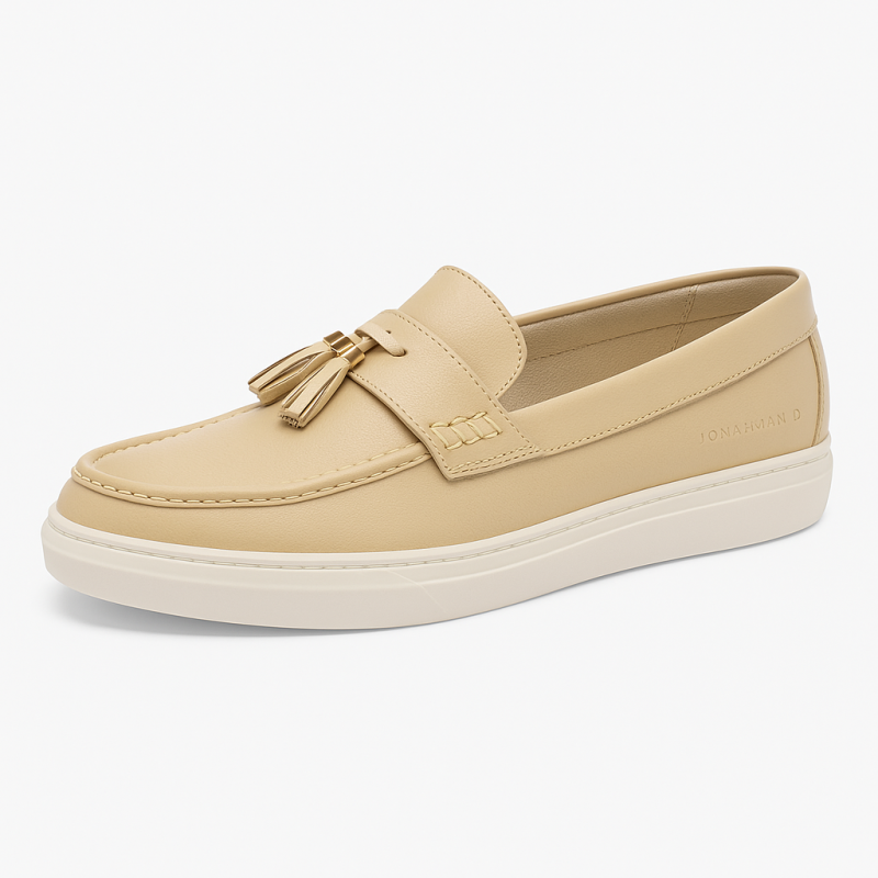 Jonathan D Suede Penny Moc – Sand/Beige (Men’s Loafers)