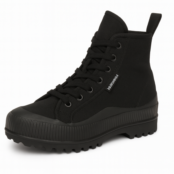 Superga 2469 Alpina Wave – Black Canvas Sneaker