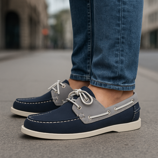 Alternative view of Sebago Spinnaker Navy/Lagoon Nubuck Marine– Unisex Boat Shoes