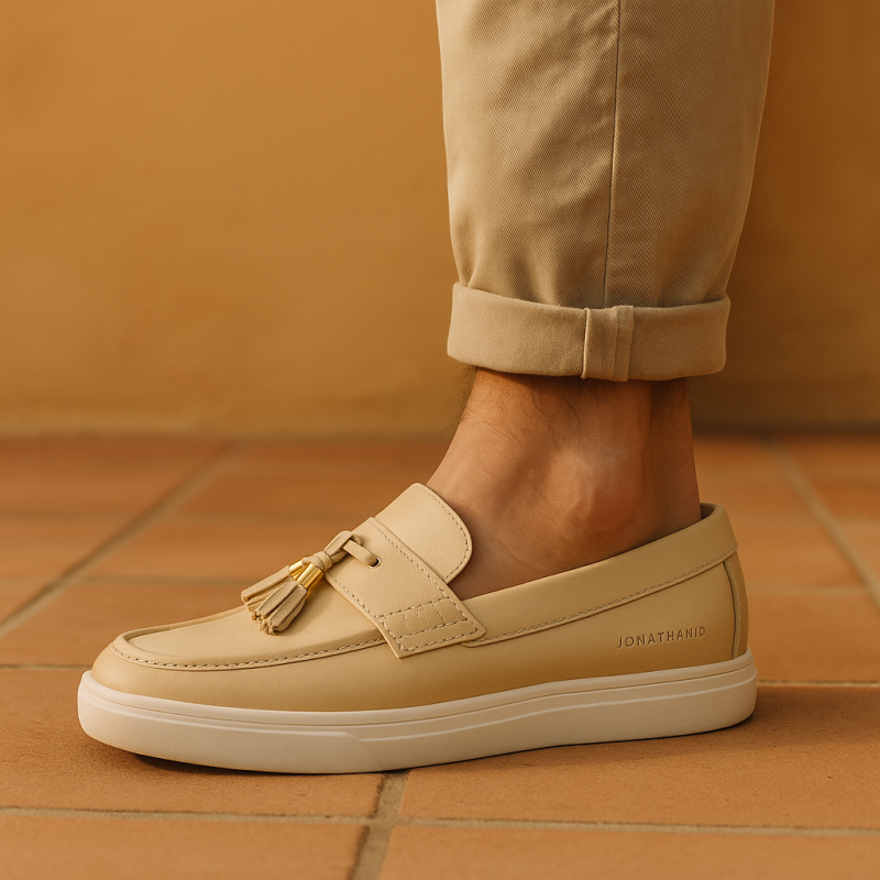Alternative view of Jonathan D Suede Penny Moc – Sand/Beige (Men’s Loafers)