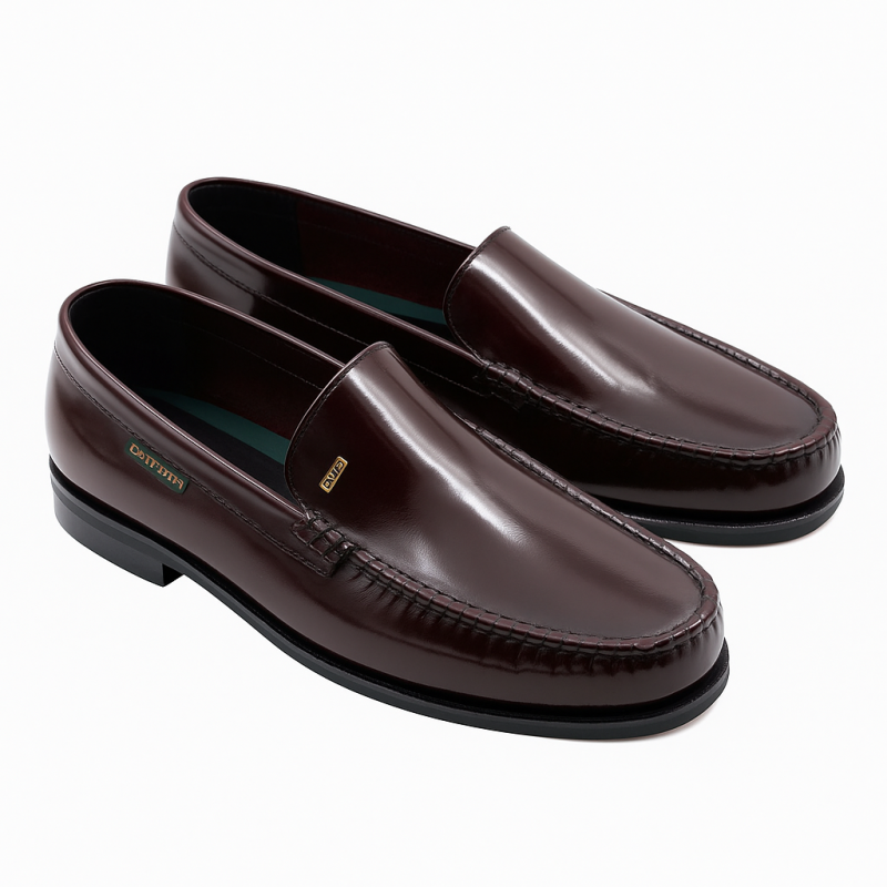 Dakotas VIC Hi-Shine Moc – Burgundy