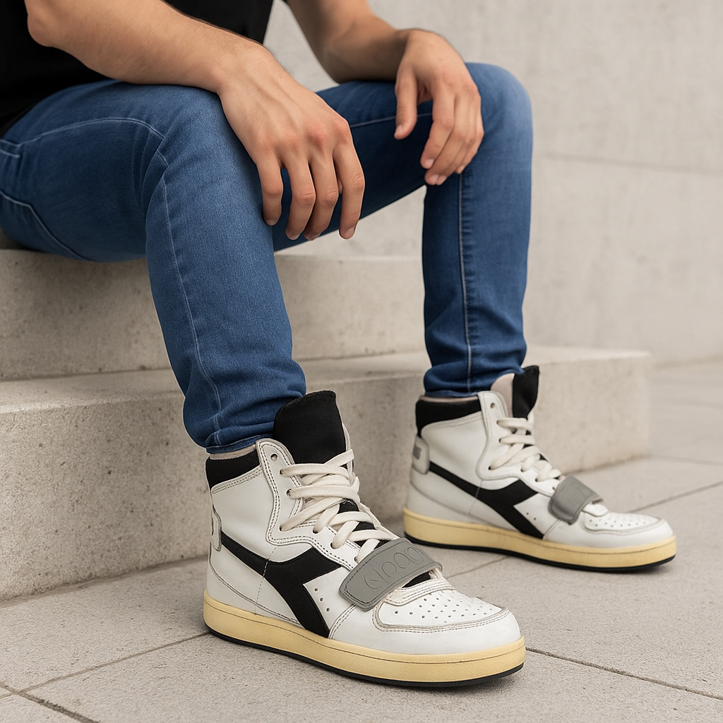 Diadora Leather Men’s Footwear – MI Basket - Image 5