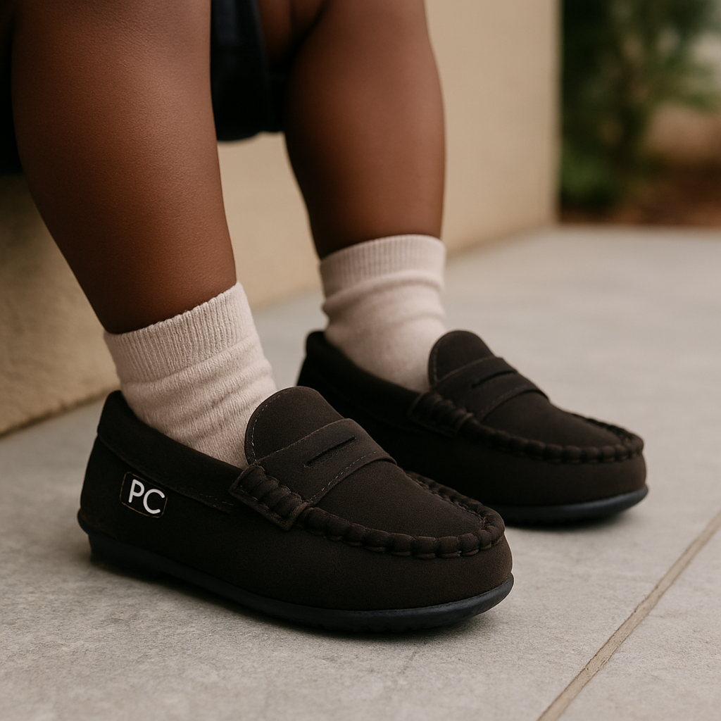 P Crouch & Co Infant Suede Loafer – Chocolate - Image 6