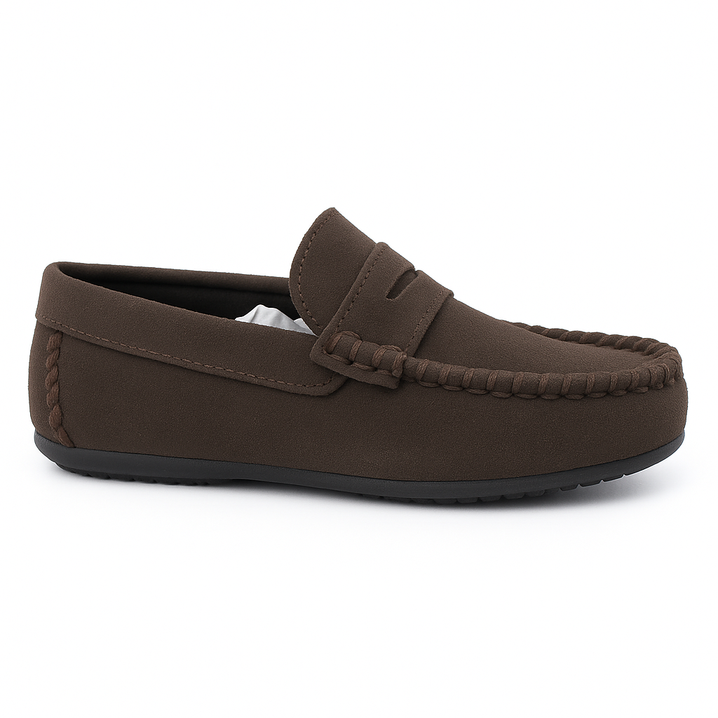 P Crouch & Co Infant Suede Loafer – Chocolate - Image 3