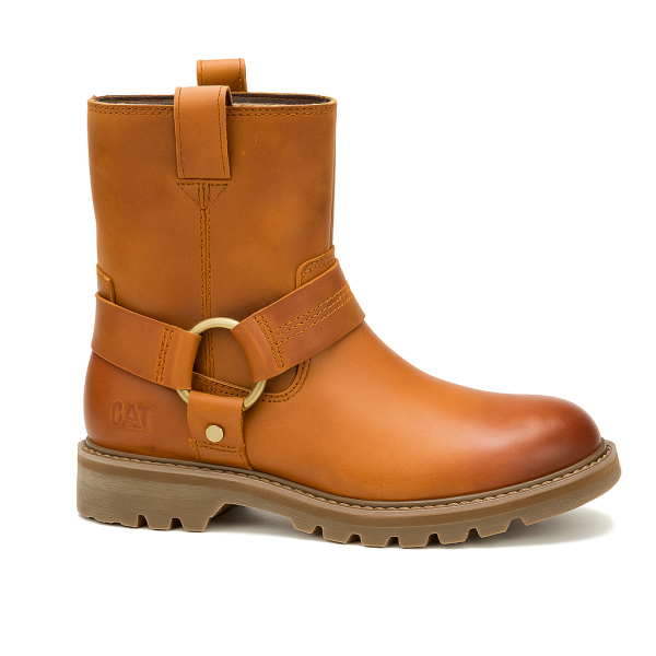 CAT Grader Harness Boot Lather Brown – Ladies Leather Mid Boot