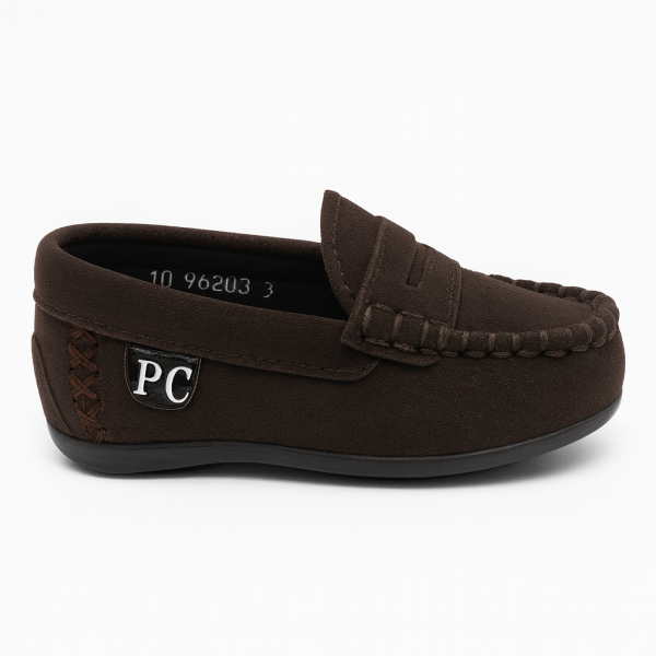 Alternative view of P Crouch & Co Infant Suede Loafer – Chocolate